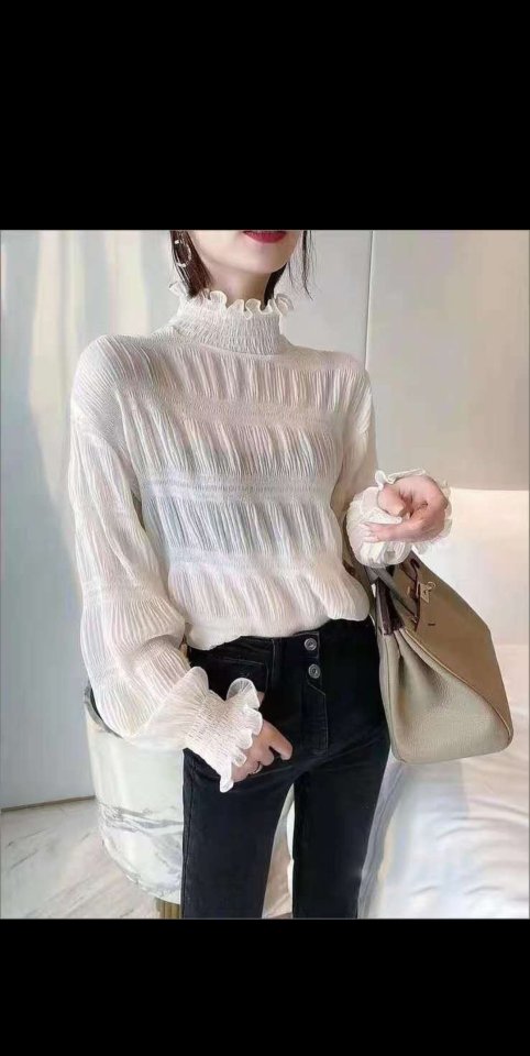 Another Plan - Korean Women Fashion - #vintagekidsstyle - See-through LWave Turtleneck Tee - 2