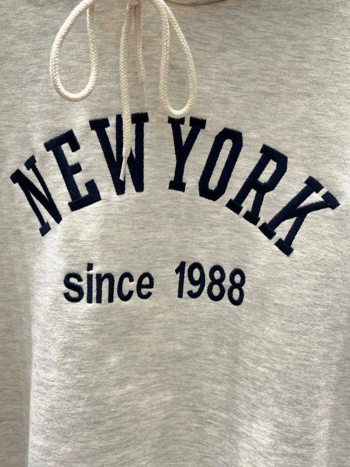 Another Plan - Korean Women Fashion - #vintagekidsstyle - New York Embroidery Hoodie - 3