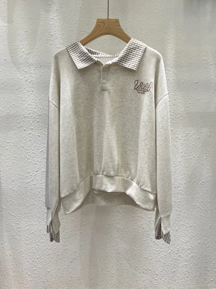 Another Plan - Korean Women Fashion - #womensfashion - Check Shirt Sweatshirt - 5