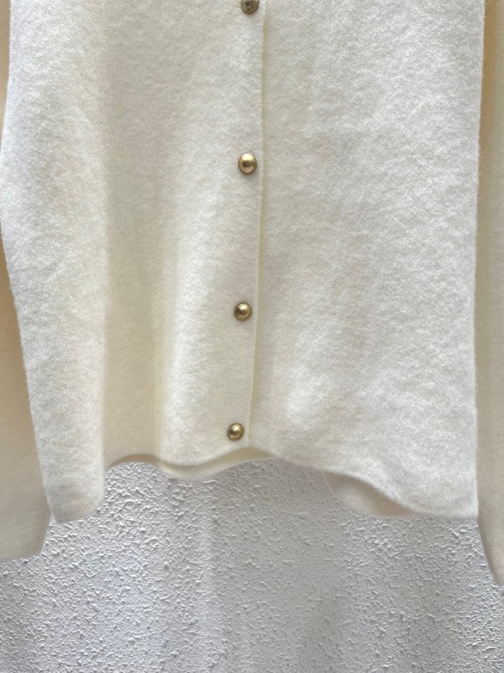 Another Plan - Korean Women Fashion - #womensfashion - Gold Button Cardigan - 3