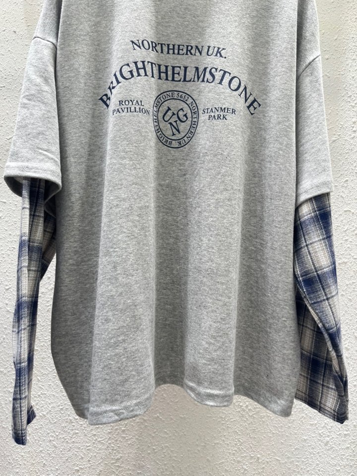 Another Plan - Korean Women Fashion - #momslook - England Check Tee - 4