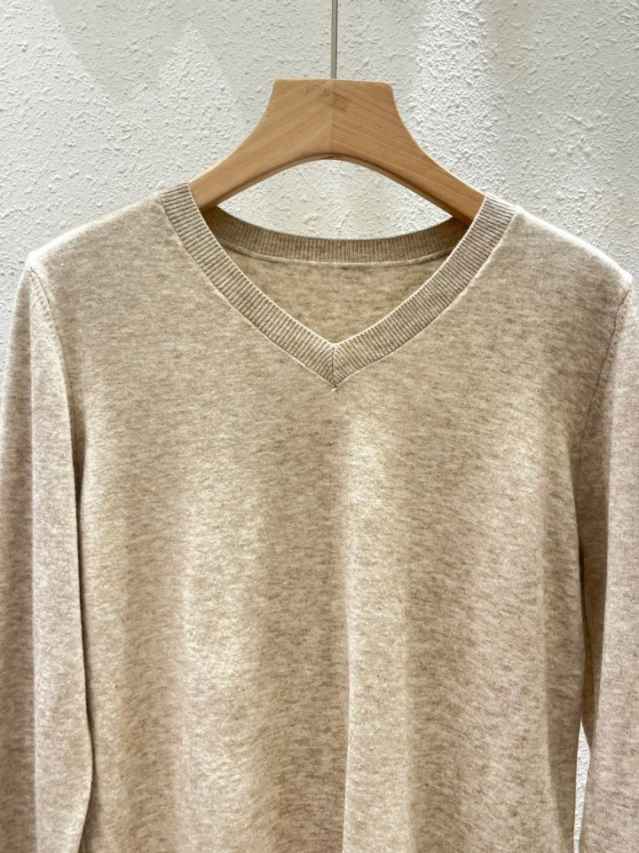 Another Plan - Korean Women Fashion - #womensfashion - Daily V-neck Knit - 2