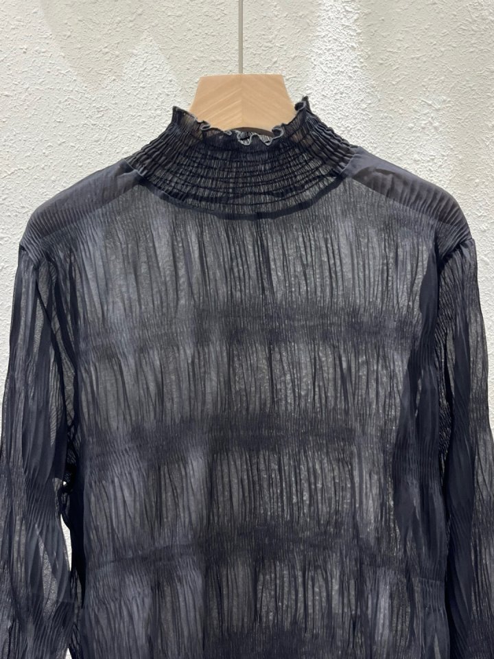 Another Plan - Korean Women Fashion - #womensfashion - See-through LWave Turtleneck Tee - 10