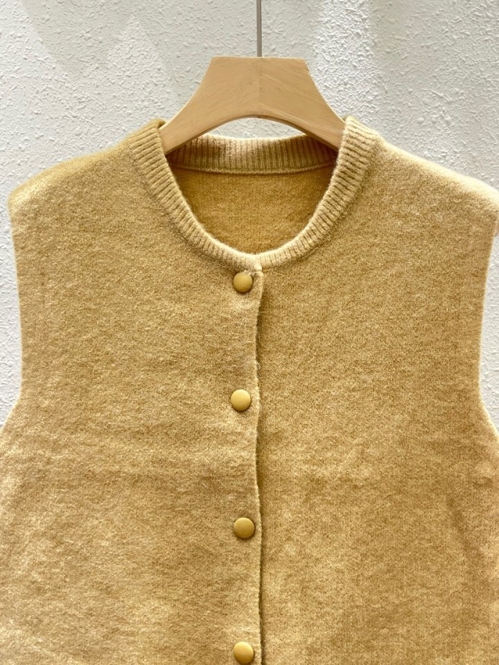 Another Plan - Korean Women Fashion - #womensfashion - Button Knit Vest - 6