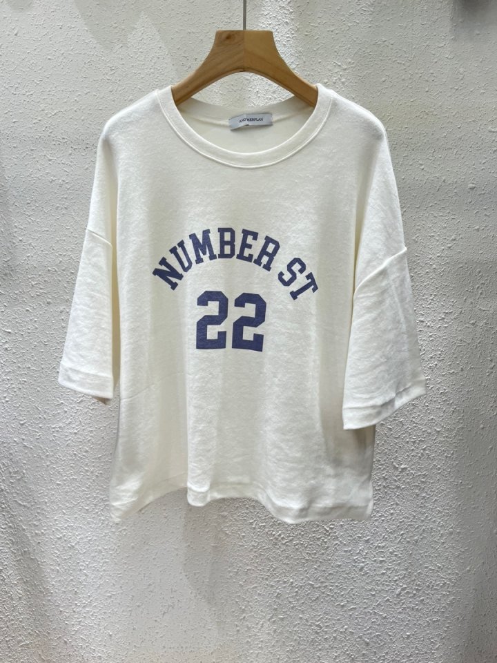 Another Plan - Korean Women Fashion - #womensfashion - Number Slit Tee - 10