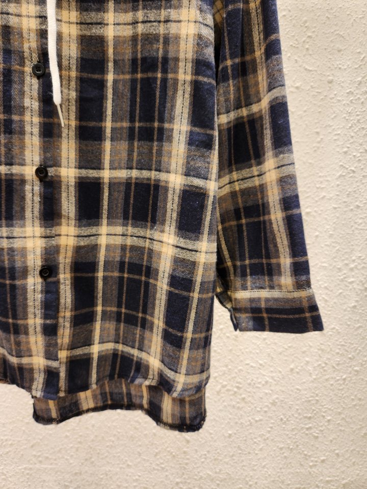 Another Plan - Korean Women Fashion - #womensfashion - Check Shirt Hoodie - 3