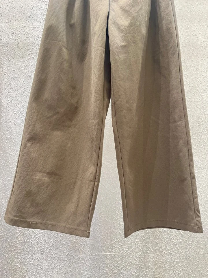 Another Plan - Korean Women Fashion - #womensfashion - Button Stretch Wide Pants - 11