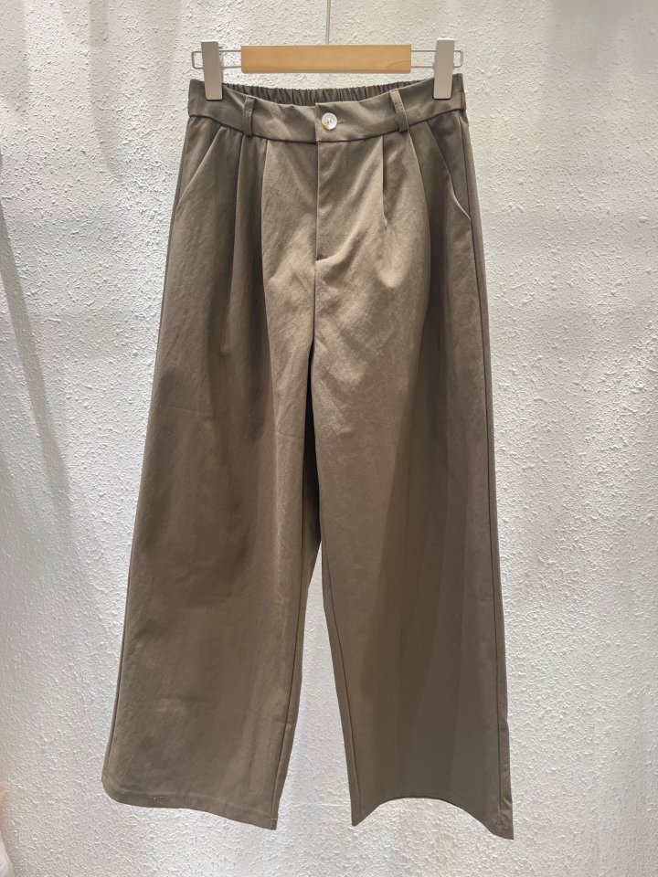 Another Plan - Korean Women Fashion - #womensfashion - Button Stretch Wide Pants - 9