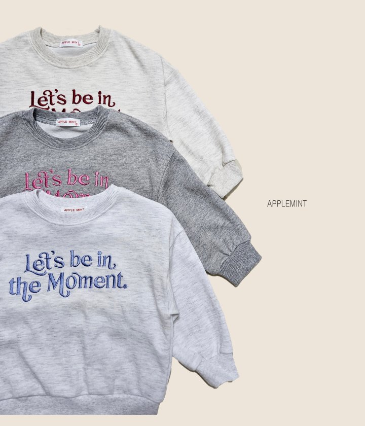 Applemint - Korean Children Fashion - #Kfashion4kids - Moment Embroidery Sweatshirt - 8