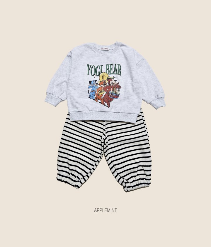 Applemint - Korean Children Fashion - #childofig - Bear Print Sweatshirt - 3