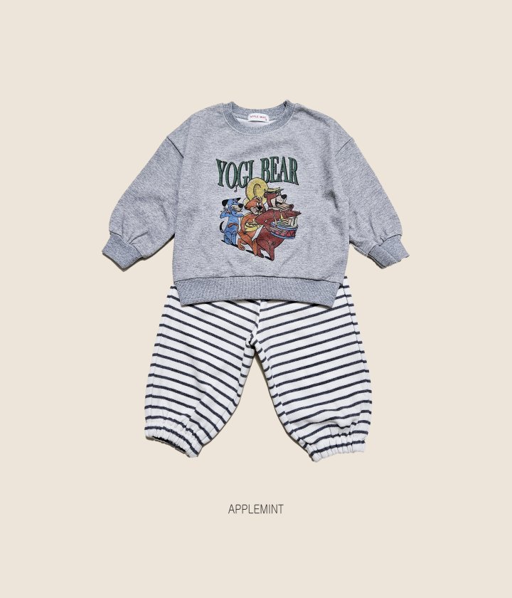 Applemint - Korean Children Fashion - #childofig - Bear Print Sweatshirt - 4