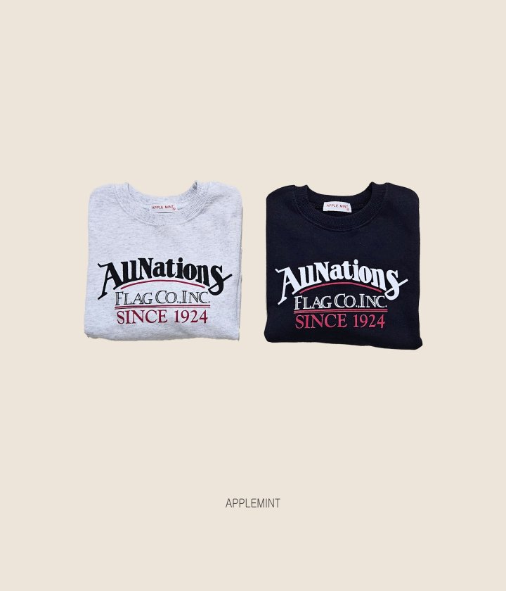 Applemint - Korean Children Fashion - #childrensboutique - All Nation Sweatshirt - 2