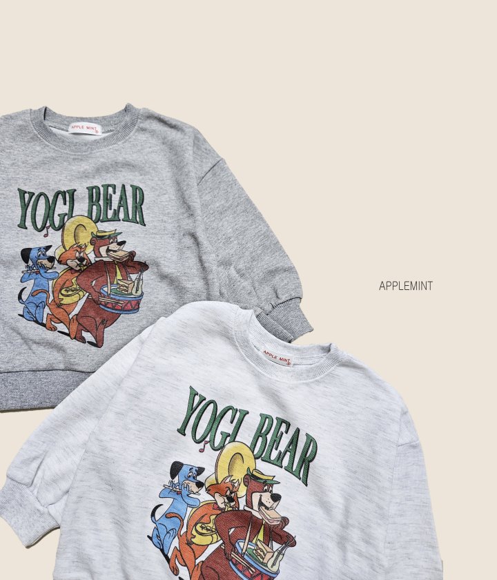 Applemint - Korean Children Fashion - #kidsshorts - Bear Print Sweatshirt - 9