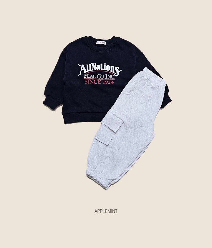 Applemint - Korean Children Fashion - #kidzfashiontrend - All Nation Sweatshirt - 8
