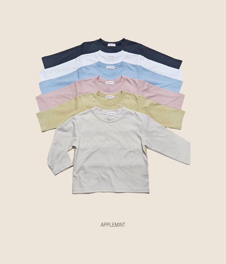 Applemint - Korean Children Fashion - #kidzfashiontrend - Plain Single Tee - 2