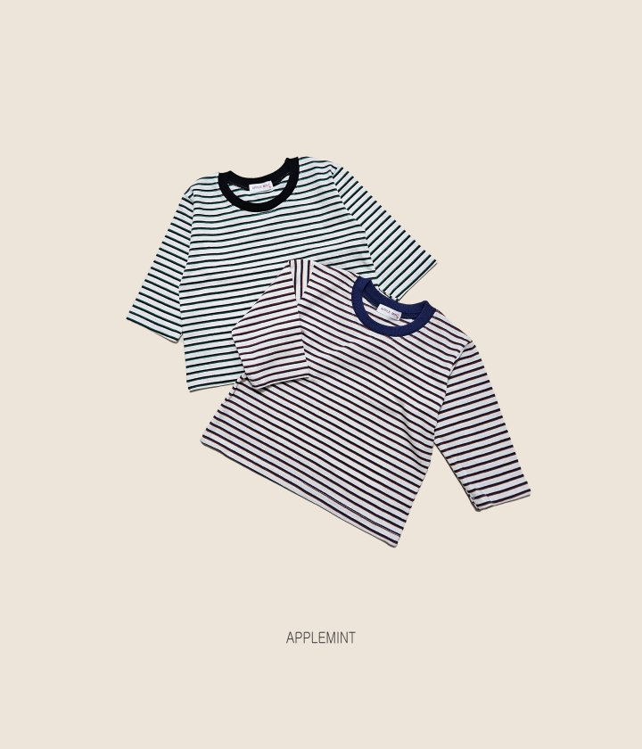 Applemint - Korean Children Fashion - #kidzfashiontrend - Cult Stripe Tee