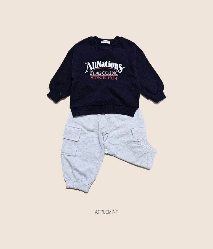 Applemint - Korean Children Fashion - #littlefashionista - All Nation Sweatshirt - 10