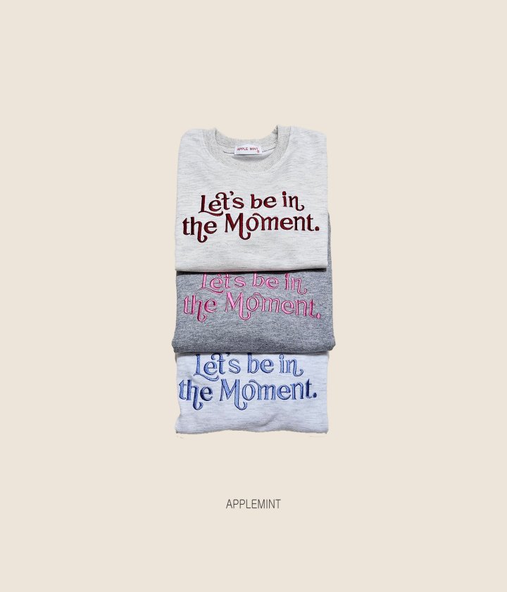 Applemint - Korean Children Fashion - #littlefashionista - Moment Embroidery Sweatshirt - 9