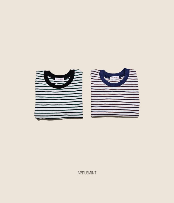 Applemint - Korean Children Fashion - #littlefashionista - Cult Stripe Tee - 3