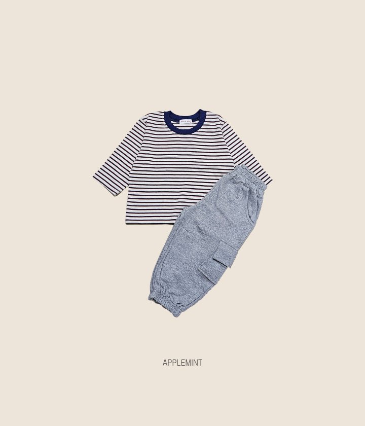 Applemint - Korean Children Fashion - #littlefashionista - Cult Stripe Tee - 4