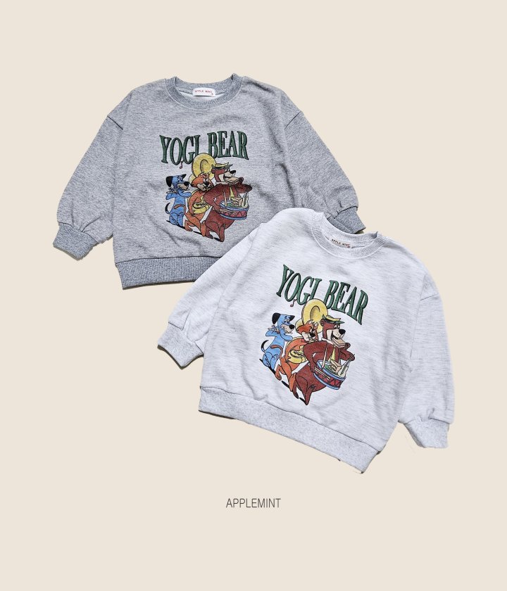 Applemint - Korean Children Fashion - #minifashionista - Bear Print Sweatshirt