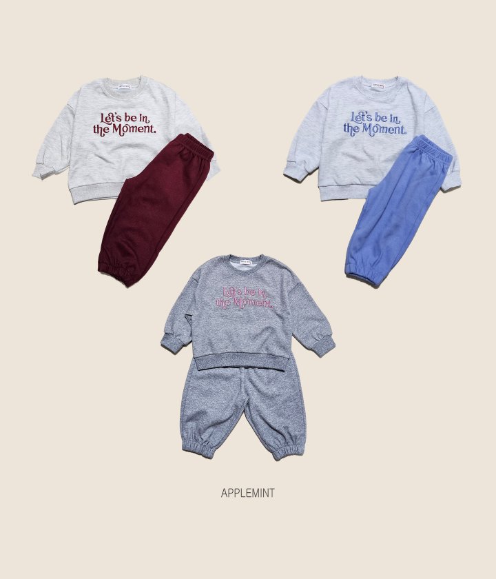 Applemint - Korean Children Fashion - #minifashionista - Moment Embroidery Sweatshirt - 11