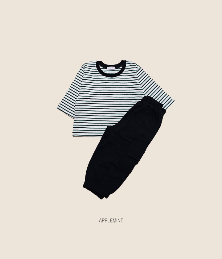 Applemint - Korean Children Fashion - #minifashionista - Cult Stripe Tee - 5