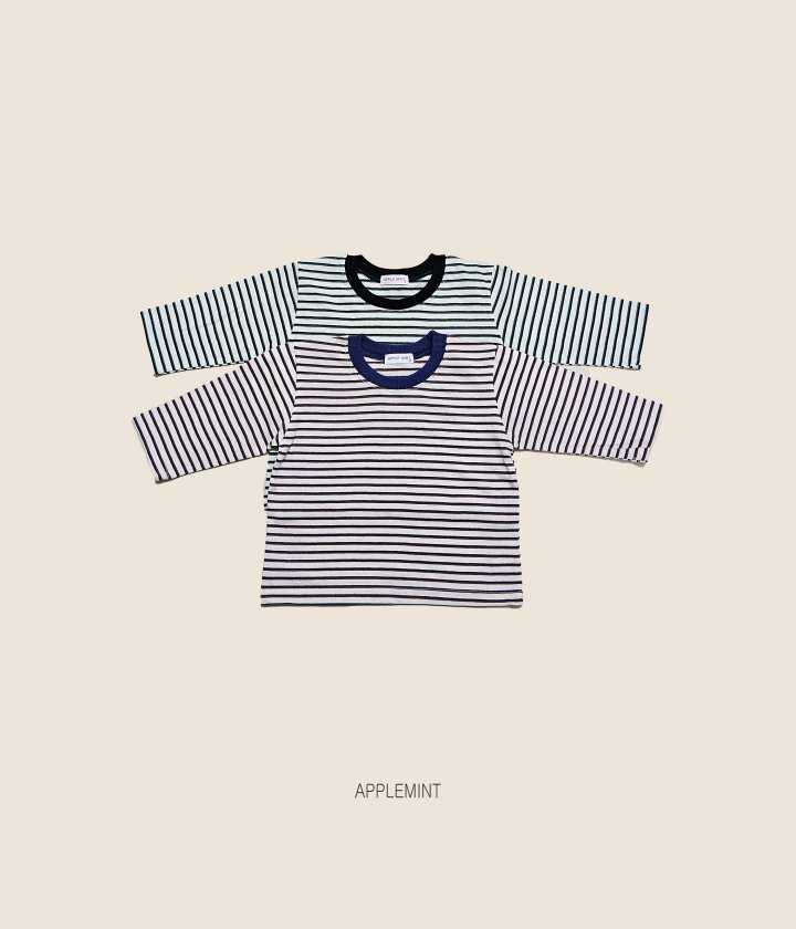 Applemint - Korean Children Fashion - #prettylittlegirls - Cult Stripe Tee - 6