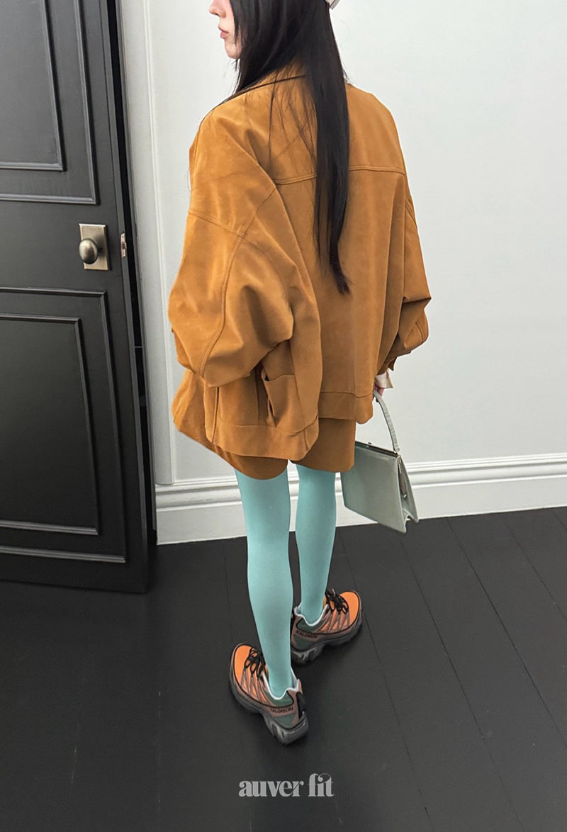 Auver_Fit - Korean Women Fashion - #momslook - Suede Bloson Jumper - 7
