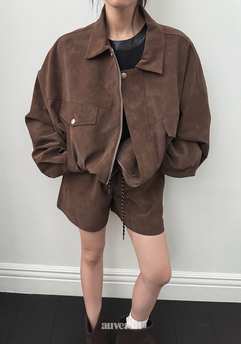Auver_Fit - Korean Women Fashion - #momslook - Suede Bloson Jumper - 9