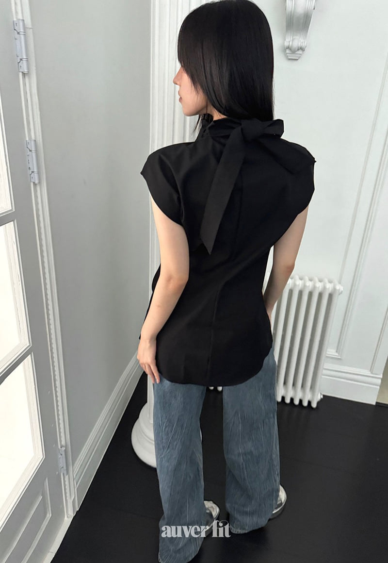 Auver_Fit - Korean Women Fashion - #momslook - Shirring Wrap Sleeveless Top - 10