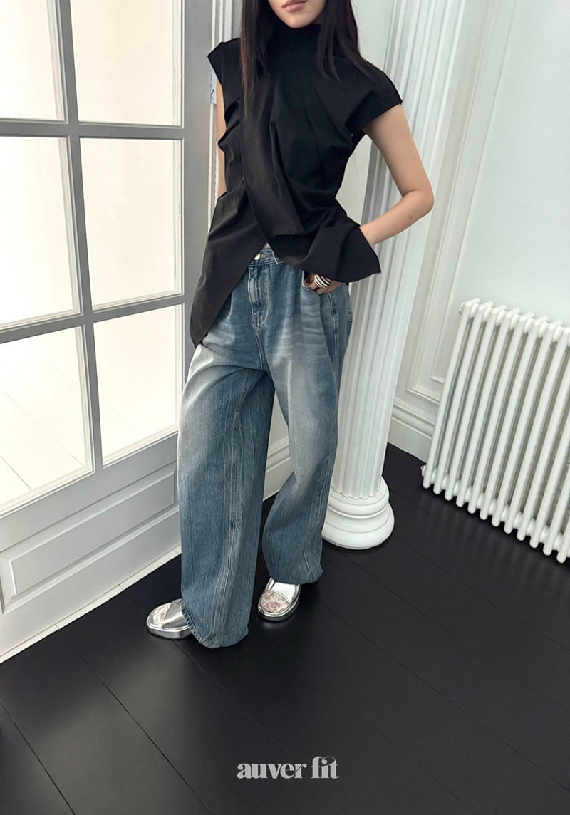 Auver_Fit - Korean Women Fashion - #momslook - Shirring Wrap Sleeveless Top - 9