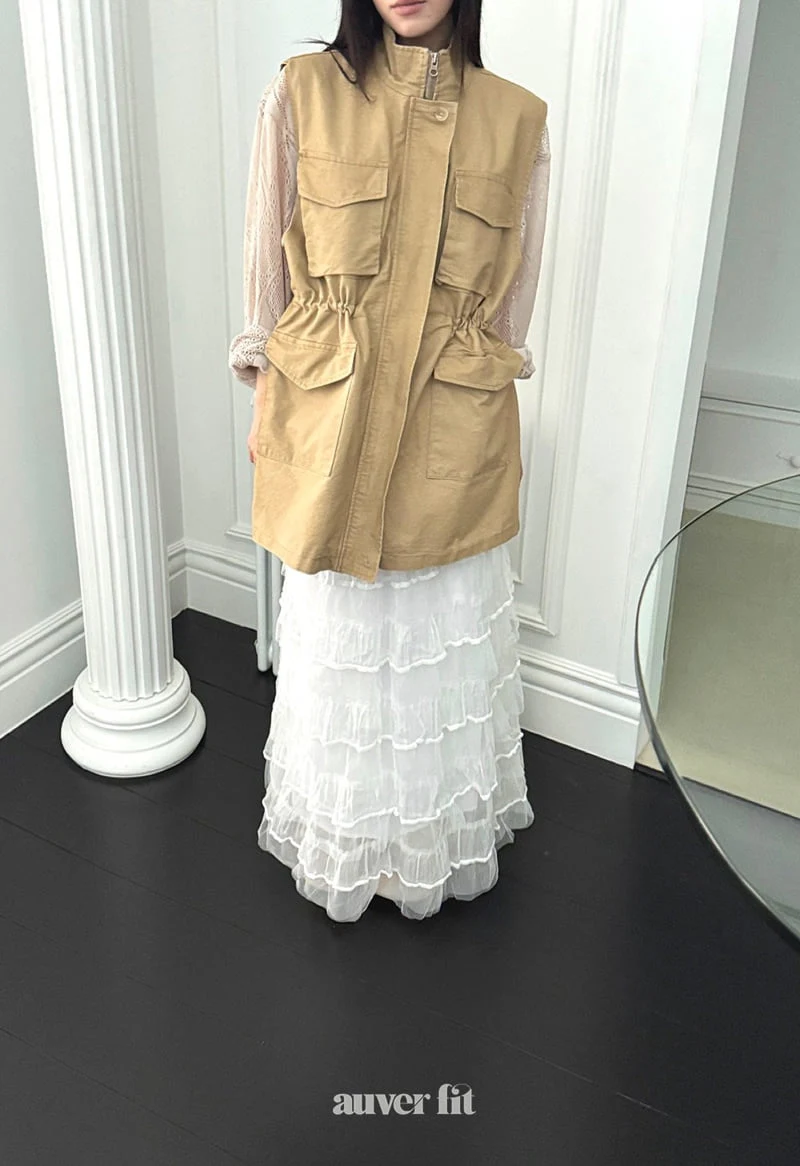 Auver_Fit - Korean Women Fashion - #momslook - Bio Pocket Long Vest