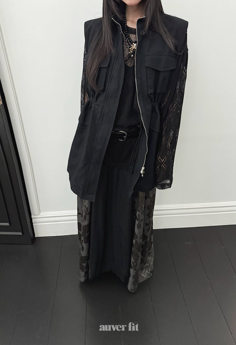 Auver_Fit - Korean Women Fashion - #momslook - Bio Pocket Long Vest - 7
