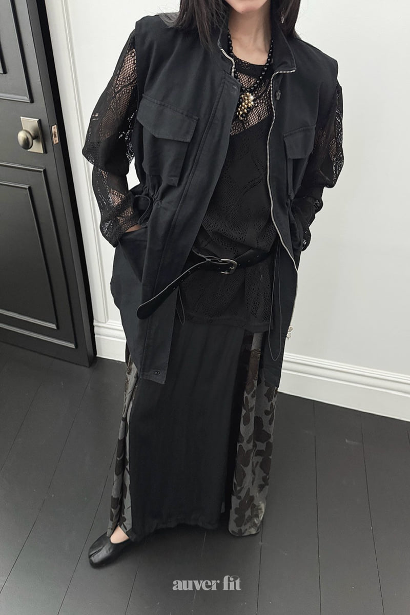 Auver_Fit - Korean Women Fashion - #momslook - Bio Pocket Long Vest - 9