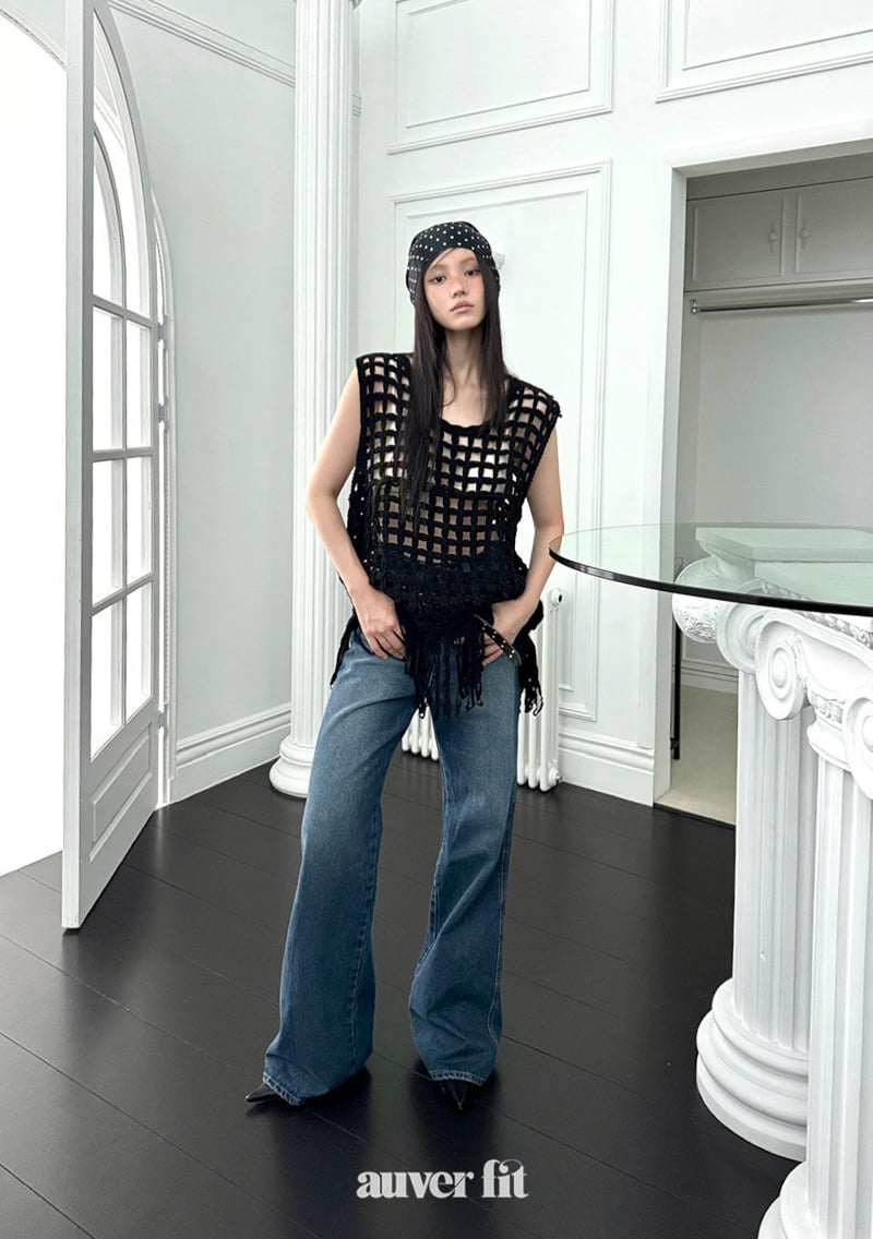 Auver_Fit - Korean Women Fashion - #momslook - Knit Tessel Vest - 11