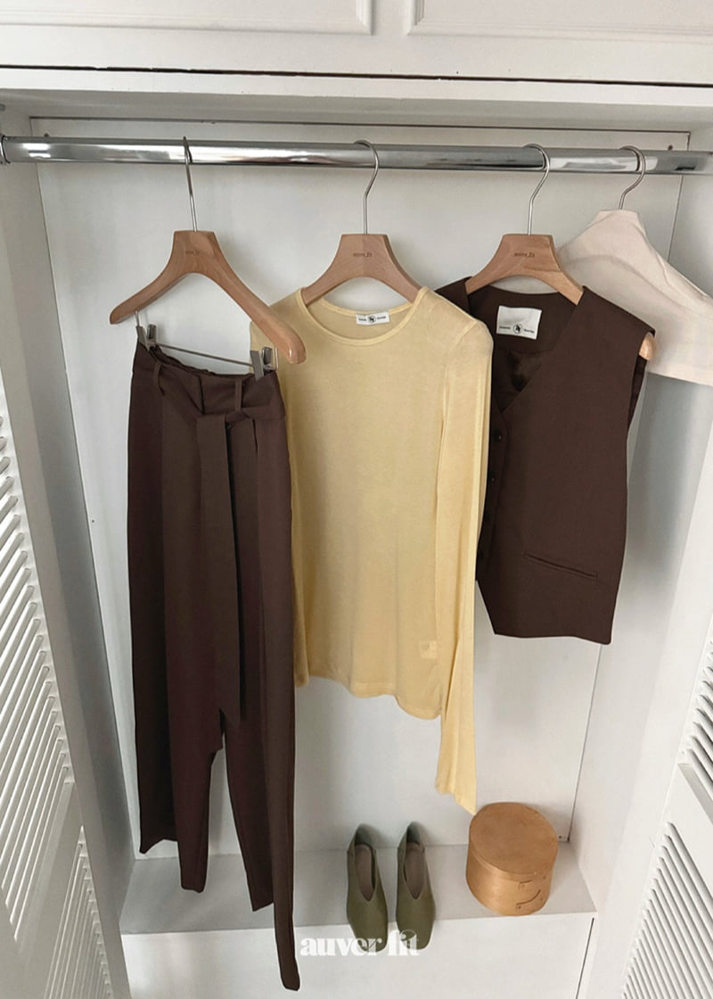 Auver_Fit - Korean Women Fashion - #momslook - Belt Pants - 10