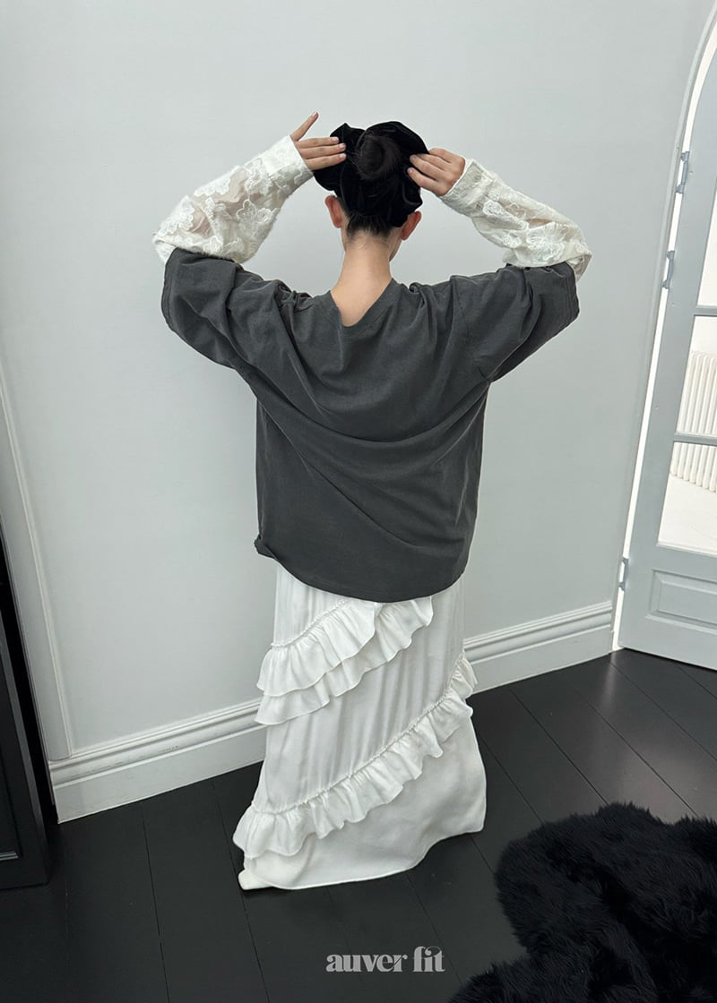 Auver_Fit - Korean Women Fashion - #momslook - Pigment Loosefit Long Tee - 10