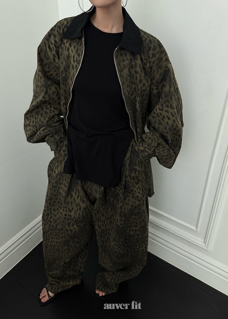 Auver_Fit - Korean Women Fashion - #momslook - Leopard Colored Jumper