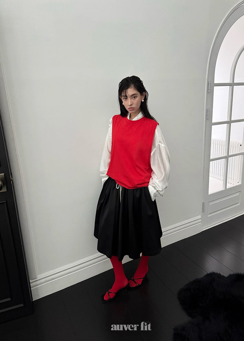Auver_Fit - Korean Women Fashion - #momslook - Flare Half Skirt - 7