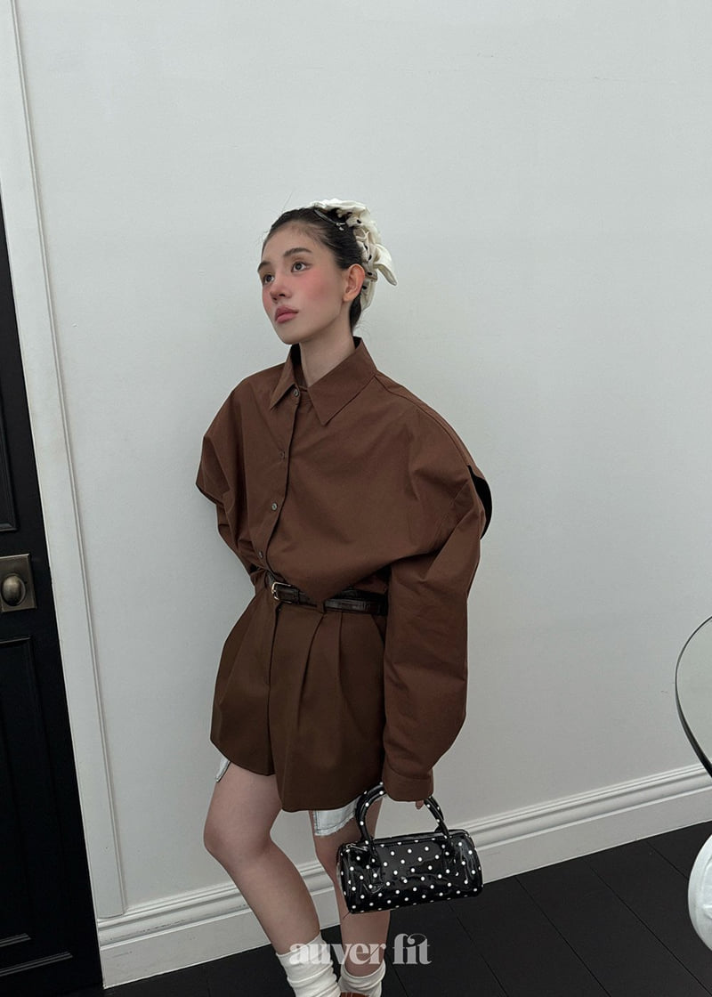 Auver_Fit - Korean Women Fashion - #momslook - Shirt Jacket Jumper