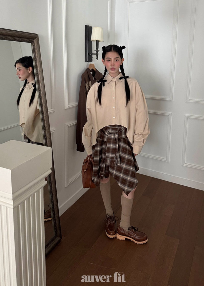 Auver_Fit - Korean Women Fashion - #momslook - Basic Uneven Shirt - 9
