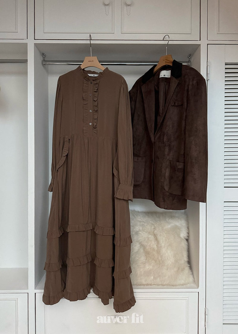 Auver_Fit - Korean Women Fashion - #momslook - Color Collar Suede Jacket - 8