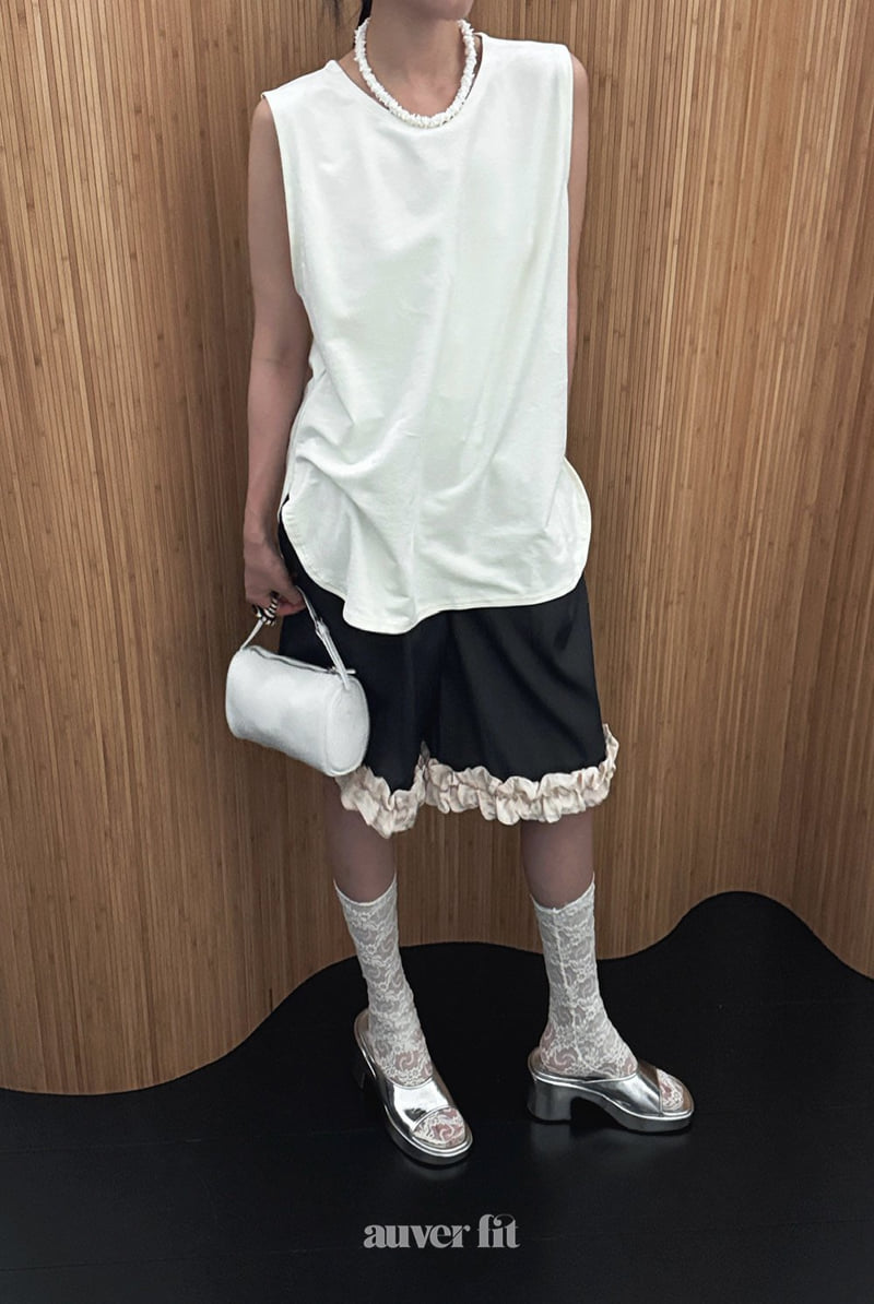 Auver_Fit - Korean Women Fashion - #pursuepretty - Suede Line Sleeveless Top - 12