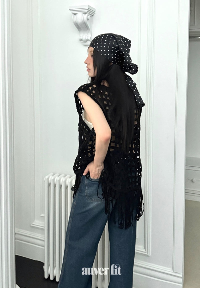 Auver_Fit - Korean Women Fashion - #restrostyle - Knit Tessel Vest - 6