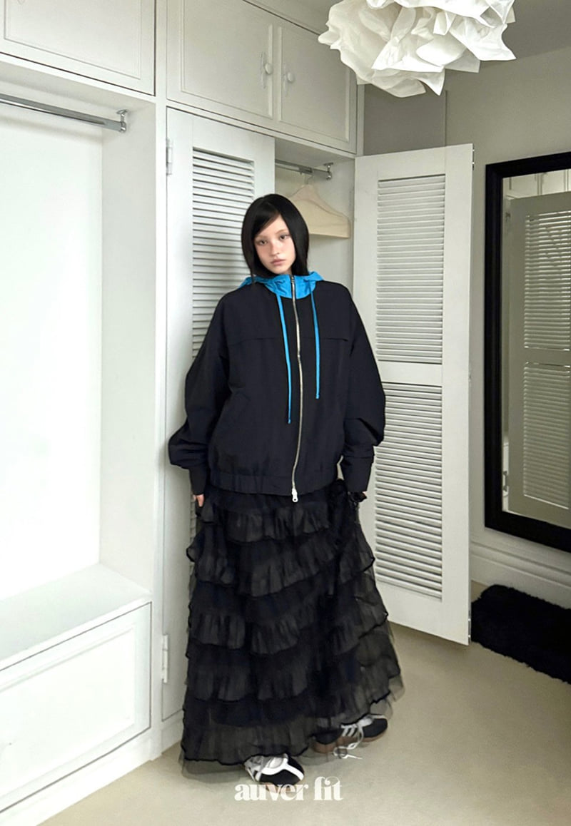 Auver_Fit - Korean Women Fashion - #restrostyle - Colored Hood Wind Jumper - 5