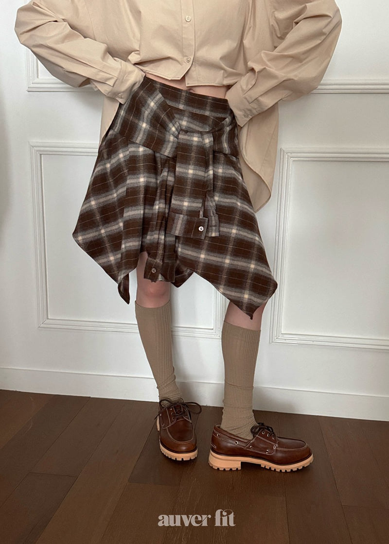 Auver_Fit - Korean Women Fashion - #restrostyle - Shirt Skirt - 2