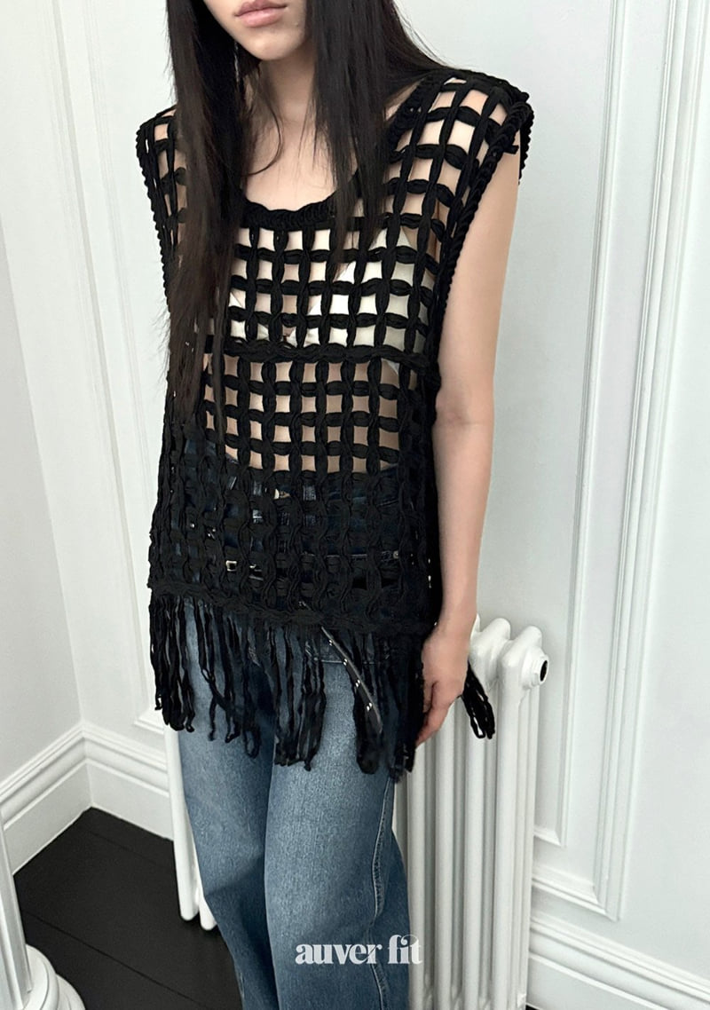 Auver_Fit - Korean Women Fashion - #romanticstyle - Knit Tessel Vest - 7