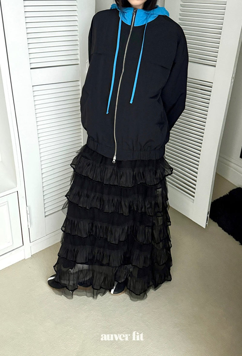 Auver_Fit - Korean Women Fashion - #romanticstyle - Colored Hood Wind Jumper - 6