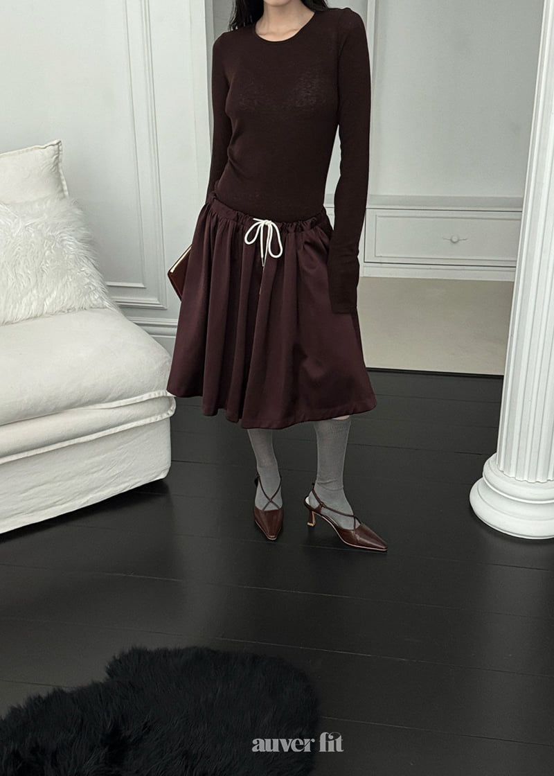 Auver_Fit - Korean Women Fashion - #romanticstyle - Flare Half Skirt - 3